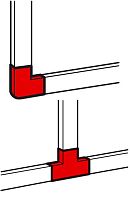 Угол плоский/тройник для кабель-канала Legrand Metra 60x40мм белый  картинка